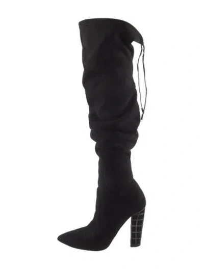 Pre-owned Brian Atwood Suede Boots In Black