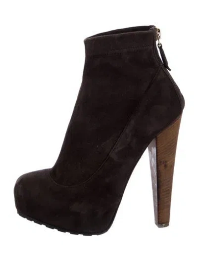 Pre-owned Brian Atwood Suede Boots In Brown