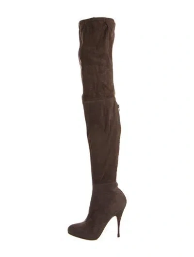 Pre-owned Brian Atwood Suede Boots In Brown