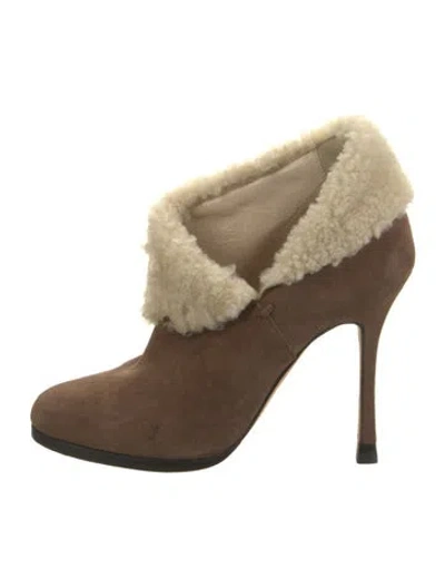 Pre-owned Brian Atwood Suede Boots In Brown