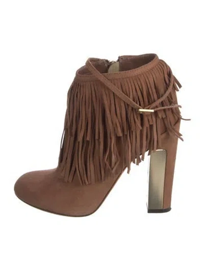 Pre-owned Brian Atwood Suede Boots In Neutrals