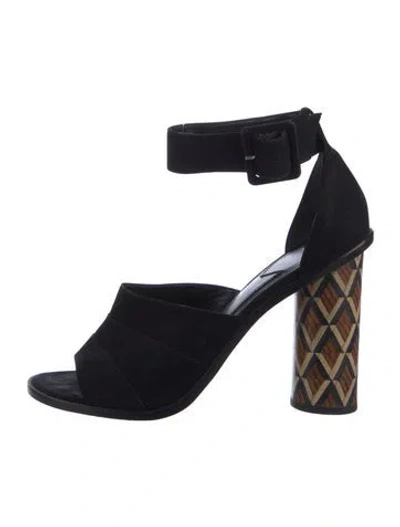 Pre-owned Brian Atwood Suede D'orsay Pumps In Black