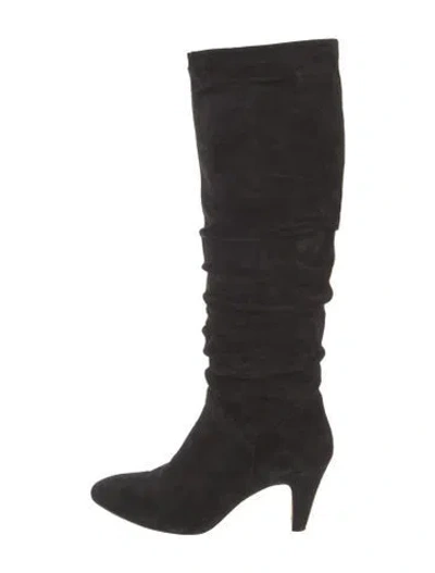 Pre-owned Brian Atwood Suede Lace-up Boots In Black