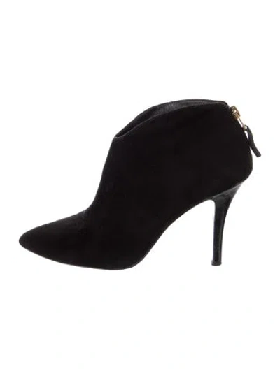 Pre-owned Brian Atwood Suede Mules In Black
