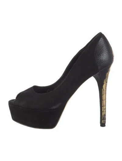 Pre-owned Brian Atwood Suede Pumps In Black