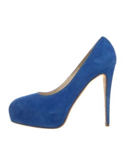 Pre-owned Brian Atwood Suede Pumps In Blue