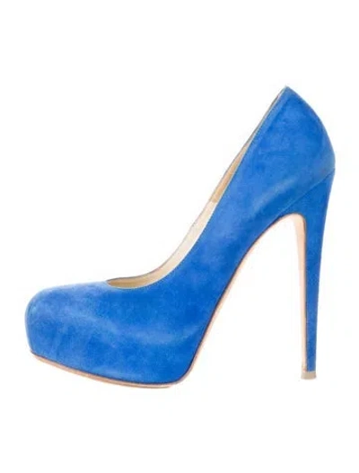 Pre-owned Brian Atwood Suede Pumps In Blue