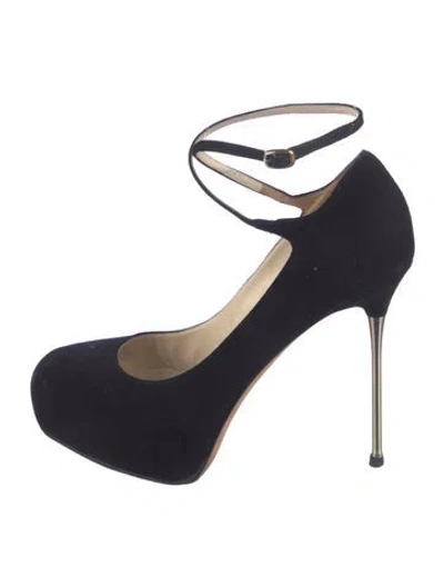 Pre-owned Brian Atwood Suede Pumps In Blue