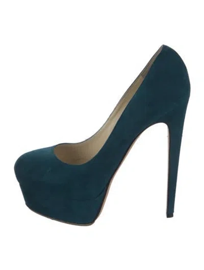 Pre-owned Brian Atwood Suede Pumps In Blue