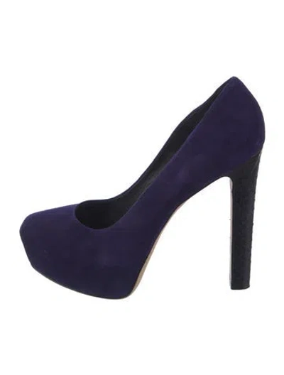Pre-owned Brian Atwood Suede Pumps In Blue