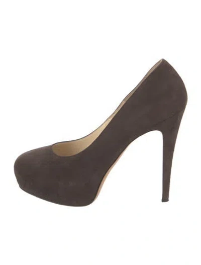 Pre-owned Brian Atwood Suede Pumps In Brown