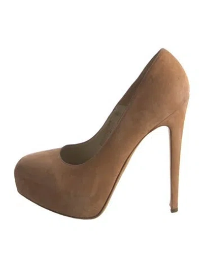 Pre-owned Brian Atwood Suede Pumps In Brown