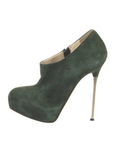 Pre-owned Brian Atwood Suede Pumps In Green