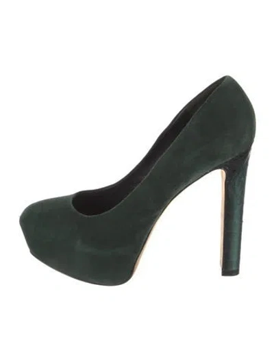 Pre-owned Brian Atwood Suede Pumps In Green