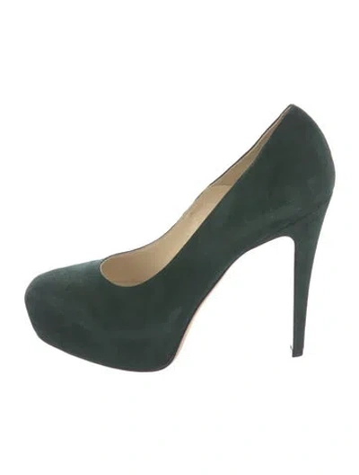 Pre-owned Brian Atwood Suede Pumps In Green