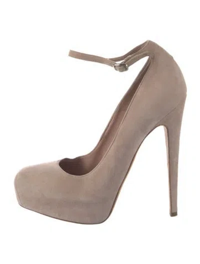 Pre-owned Brian Atwood Suede Pumps In Neutral