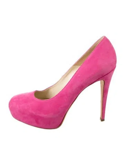Pre-owned Brian Atwood Suede Pumps In Pink