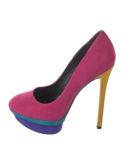 Pre-owned Brian Atwood Suede Pumps In Pink