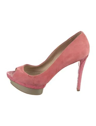 Pre-owned Brian Atwood Suede Pumps In Pink