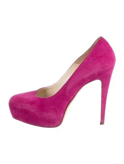 Pre-owned Brian Atwood Suede Pumps In Pink
