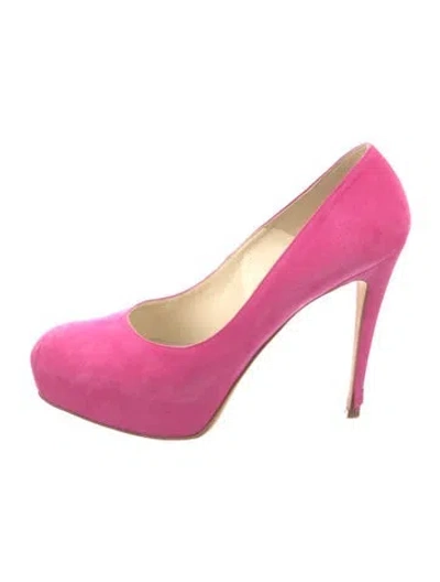 Pre-owned Brian Atwood Suede Pumps In Pink
