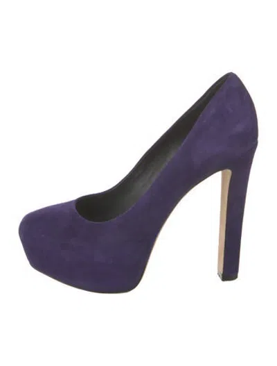 Pre-owned Brian Atwood Suede Pumps In Purple