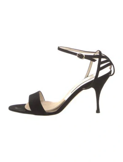 Pre-owned Brian Atwood Suede Sandals In Black