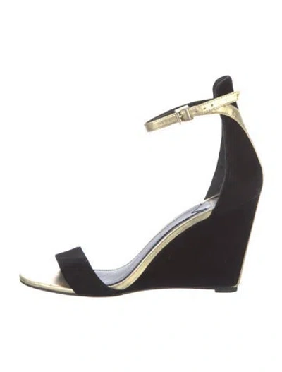 Pre-owned Brian Atwood Suede Sandals In Black
