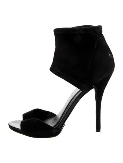 Pre-owned Brian Atwood Suede Sandals In Black