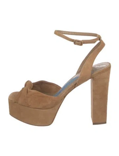 Pre-owned Brian Atwood Suede Sandals In Neutrals