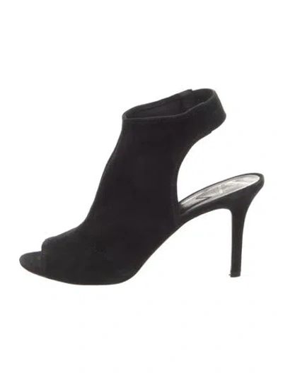 Pre-owned Brian Atwood Suede Slingback Sandals In Black