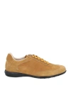 Brian Cress Man Sneakers Camel Size 7 Soft Leather In Beige