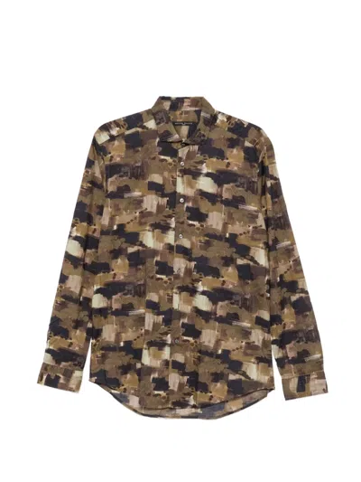 Brian Dales Abstract-print Long-sleeve Shirt In Multi
