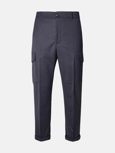 Brian Dales Blue Wool Blend Trousers