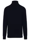 BRIAN DALES BRIAN DALES BLUE WOOL TURTLENECK SWEATER
