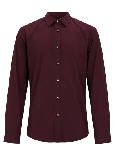 Brian Dales Camicia In Cotone In Burgundy
