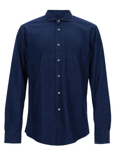 Brian Dales Camicia In Denim Di Cotone In Blue