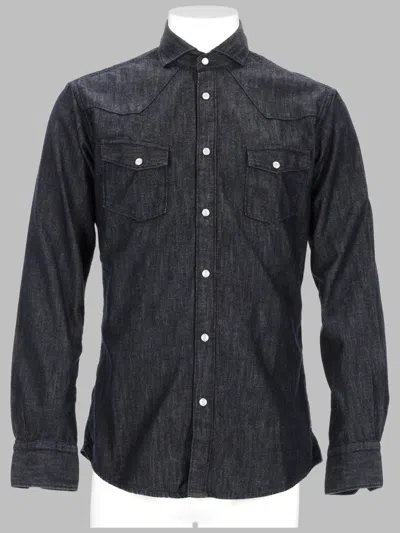 Brian Dales Camicia In Denim Di Cotone In Black
