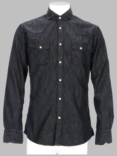 Brian Dales Camicia In Denim Di Cotone In Black