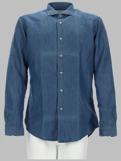Brian Dales Classic Cotton Shirt For Men In Blue
