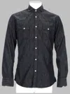 Brian Dales Camicia In Denim Di Cotone In Black