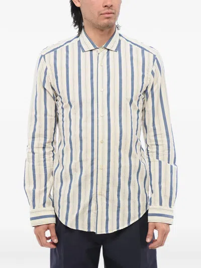 Brian Dales Cotton Striped Shirt In Neutrals