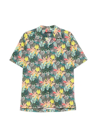 Brian Dales Floral-print Short-sleeve Shirt In Multi