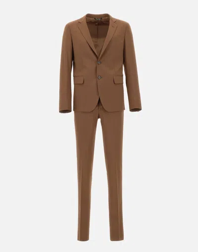 Brian Dales Ga87 Suit Two-piece Cool Wool In Brown