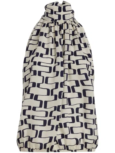 BRIAN DALES GEOMETRIC-PRINT TOP