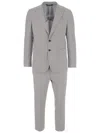 Brian Dales Light Gray Wool Suit With Single-breasted Blazer And Wide-leg Trousers