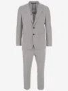 Brian Dales Light Gray Wool Suit With Single-breasted Blazer And Wide-leg Trousers In Gray