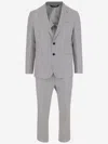 Brian Dales Light Gray Wool Suit With Single-breasted Blazer And Wide-leg Trousers