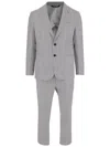 Brian Dales Light Gray Wool Suit With Single-breasted Blazer And Wide-leg Trousers