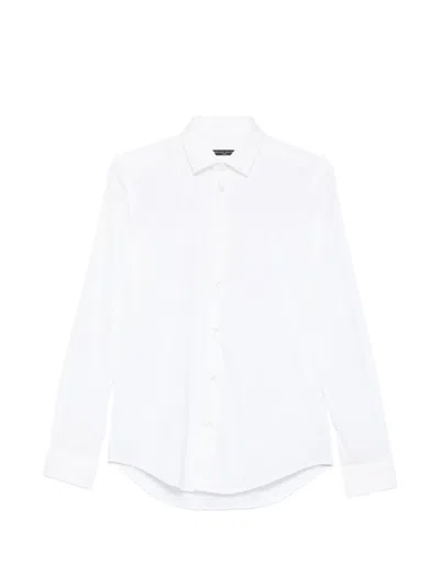 Brian Dales Long-sleeve Classic-collar Shirt In White